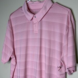 Falls Creek Soft Pink Striped Polo Shirt